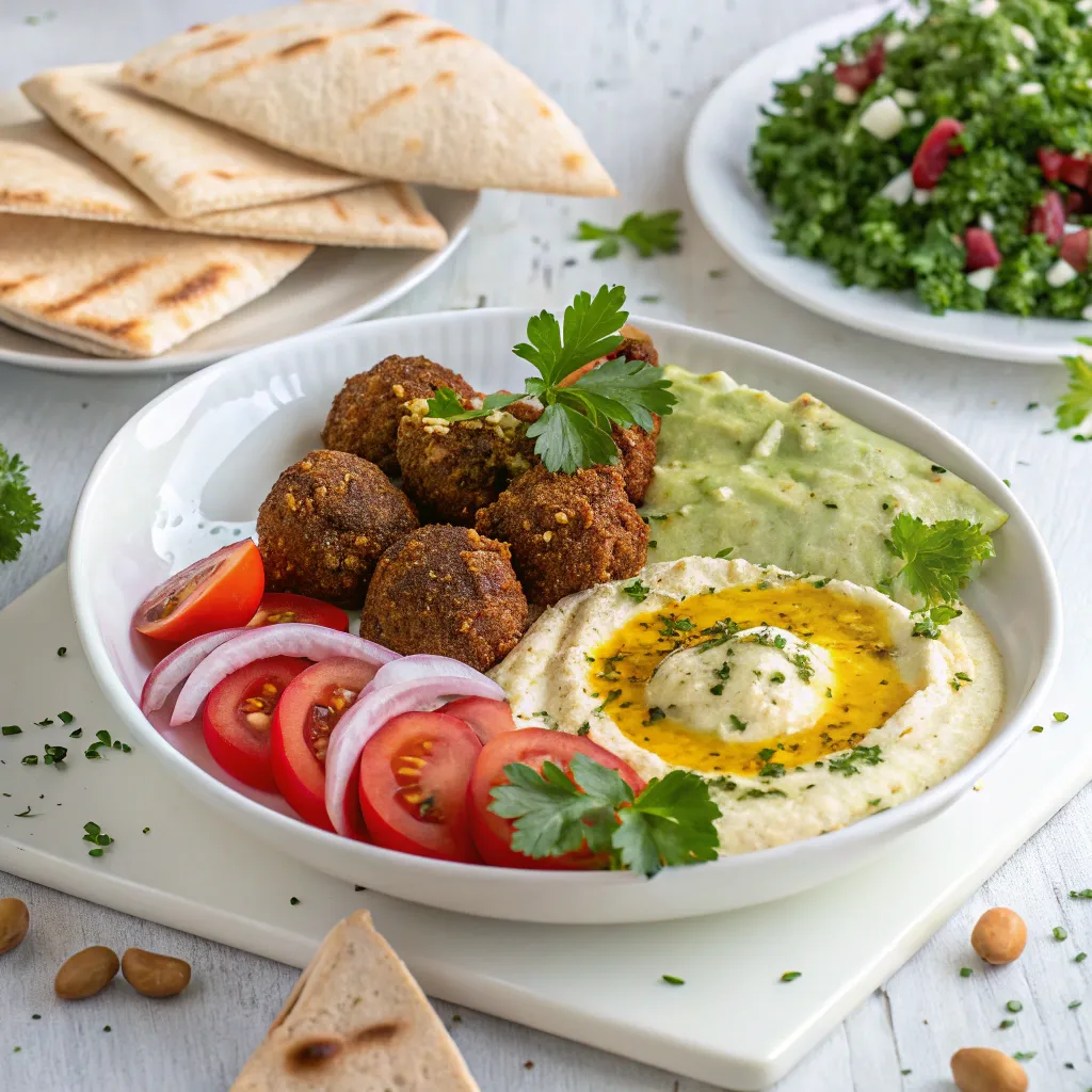 Plated Middle Eastern dish